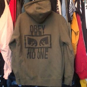 Obey green hoodie men’s small